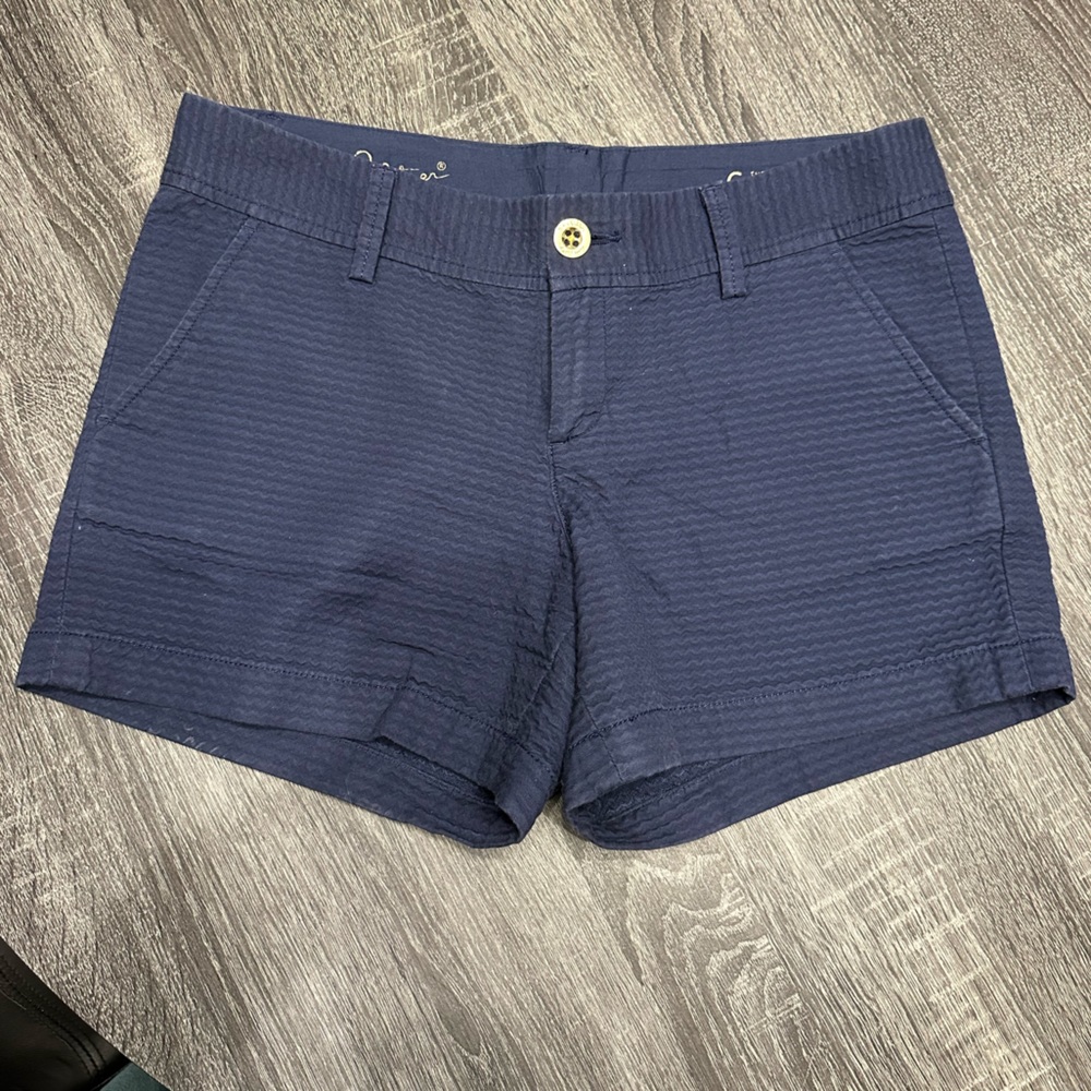 Lilly Pulitzer- Callahan Jacquard Short - Navy Blue - 5 inch inseam